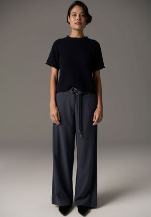 POL Lou Belted Pant - Slate PANTS - Zabecca Living