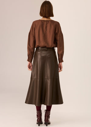 POL Nora Top - Chocolate Shirts & Blouses - Zabecca Living