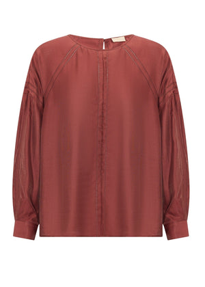 POL Nora Top - Wine Shirts & Blouses - Zabecca Living