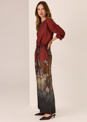 POL Nora Top - Wine Shirts & Blouses - Zabecca Living