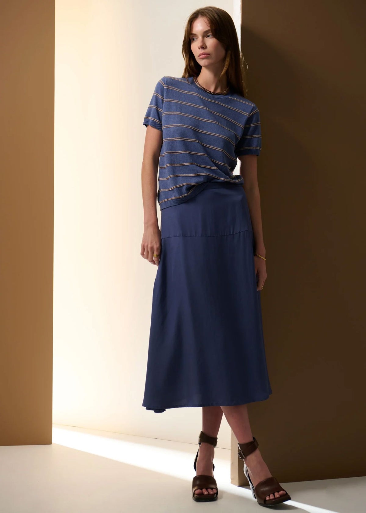 POL Nubo Skirt - Blue SKIRT - Zabecca Living