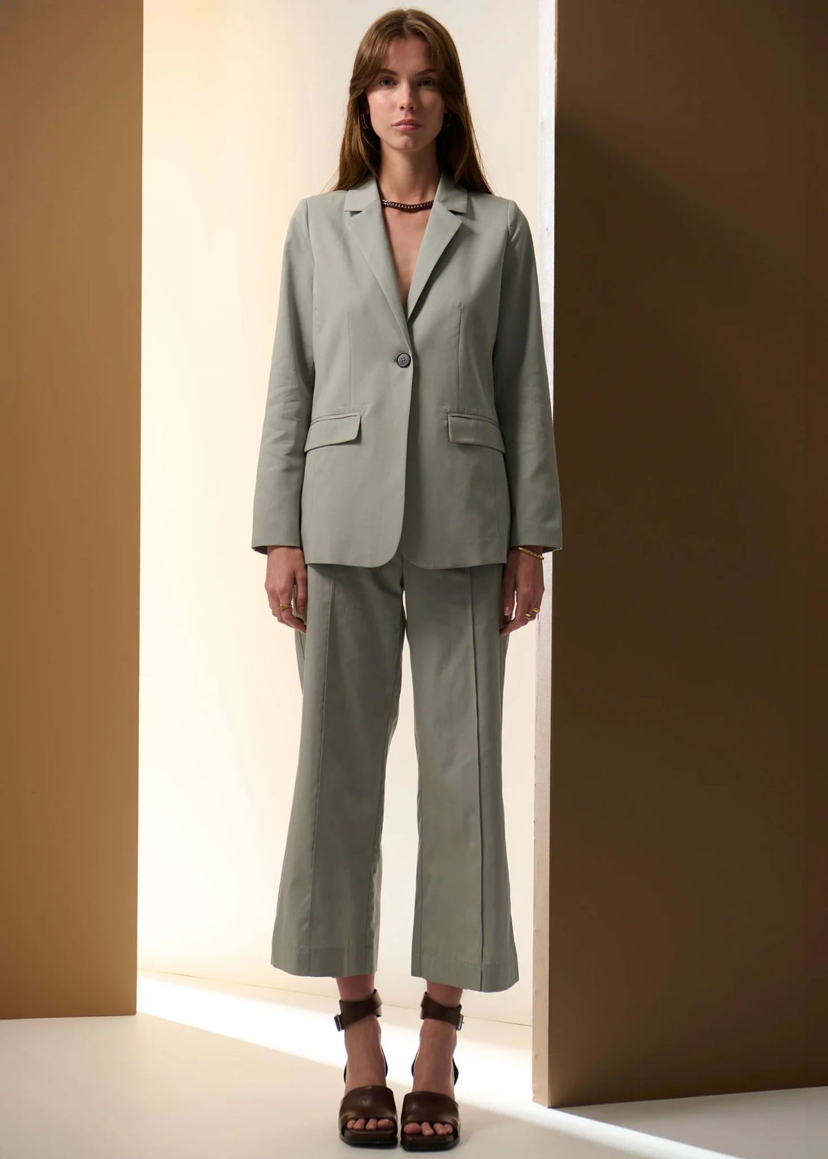 POL Odette Belted Pant - Cypress PANTS - Zabecca Living