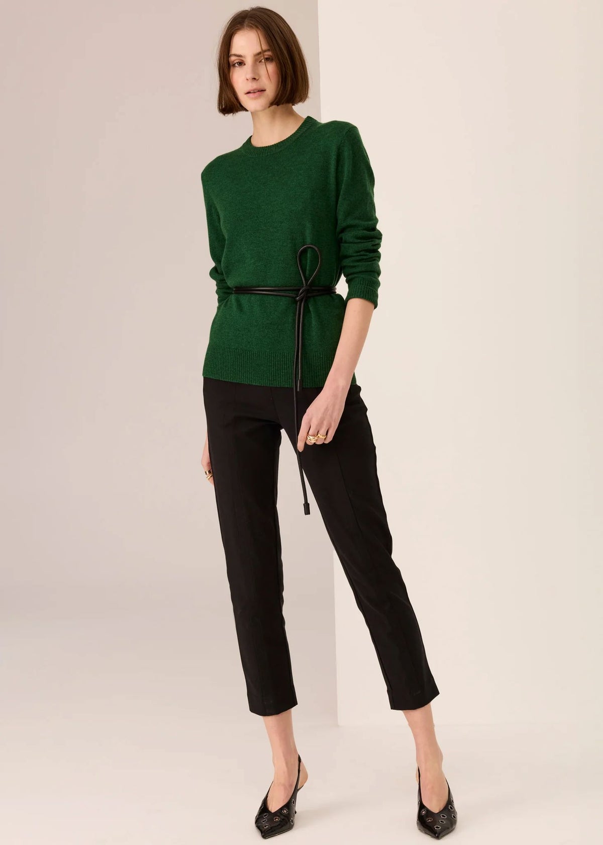 POL Orson Crew Knit - Green Jumpers + Knitwear - Zabecca Living
