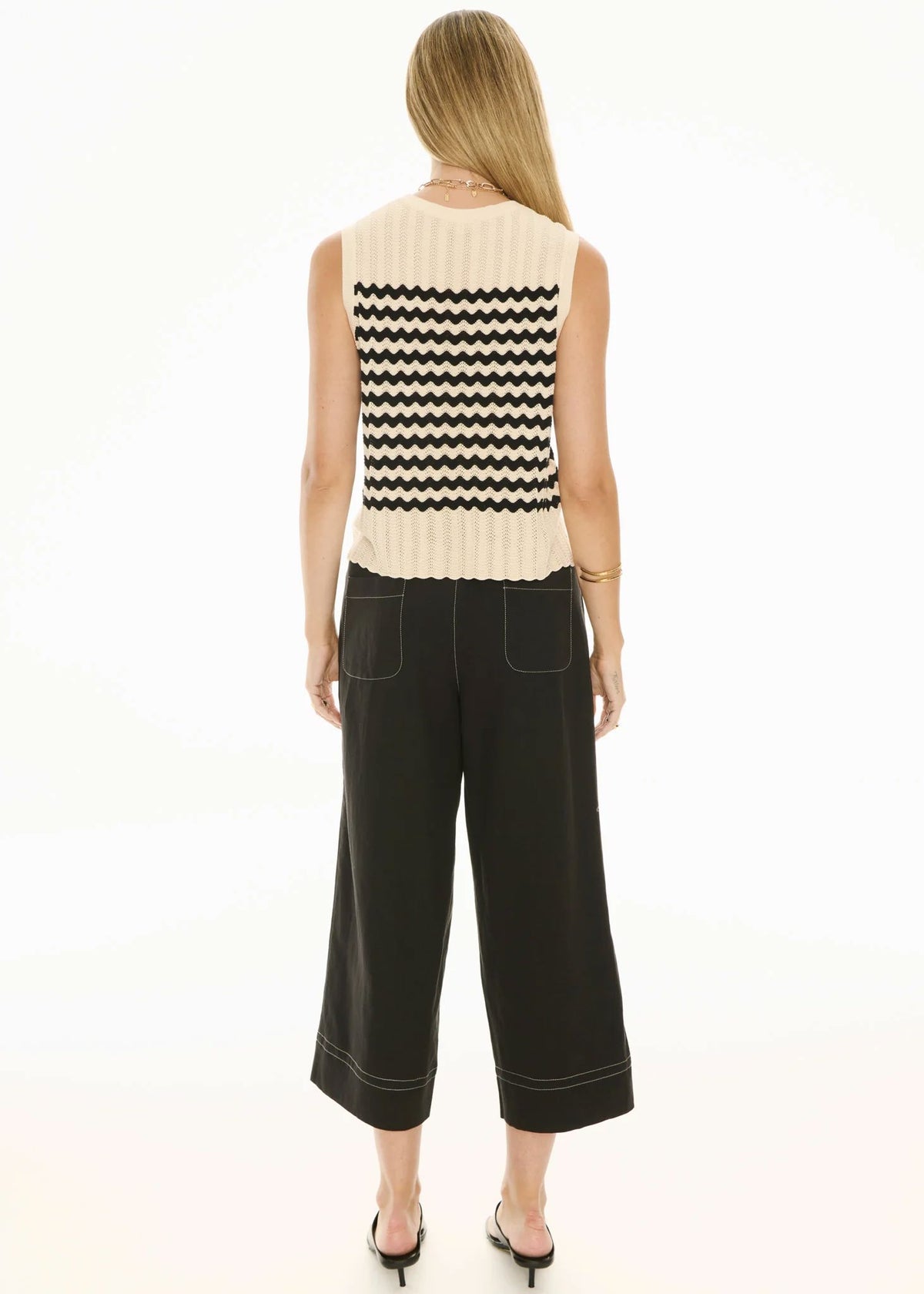 POL Oskar Cropped Pant - Dark Blue PANTS - Zabecca Living