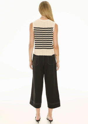 POL Oskar Cropped Pant - Dark Blue PANTS - Zabecca Living