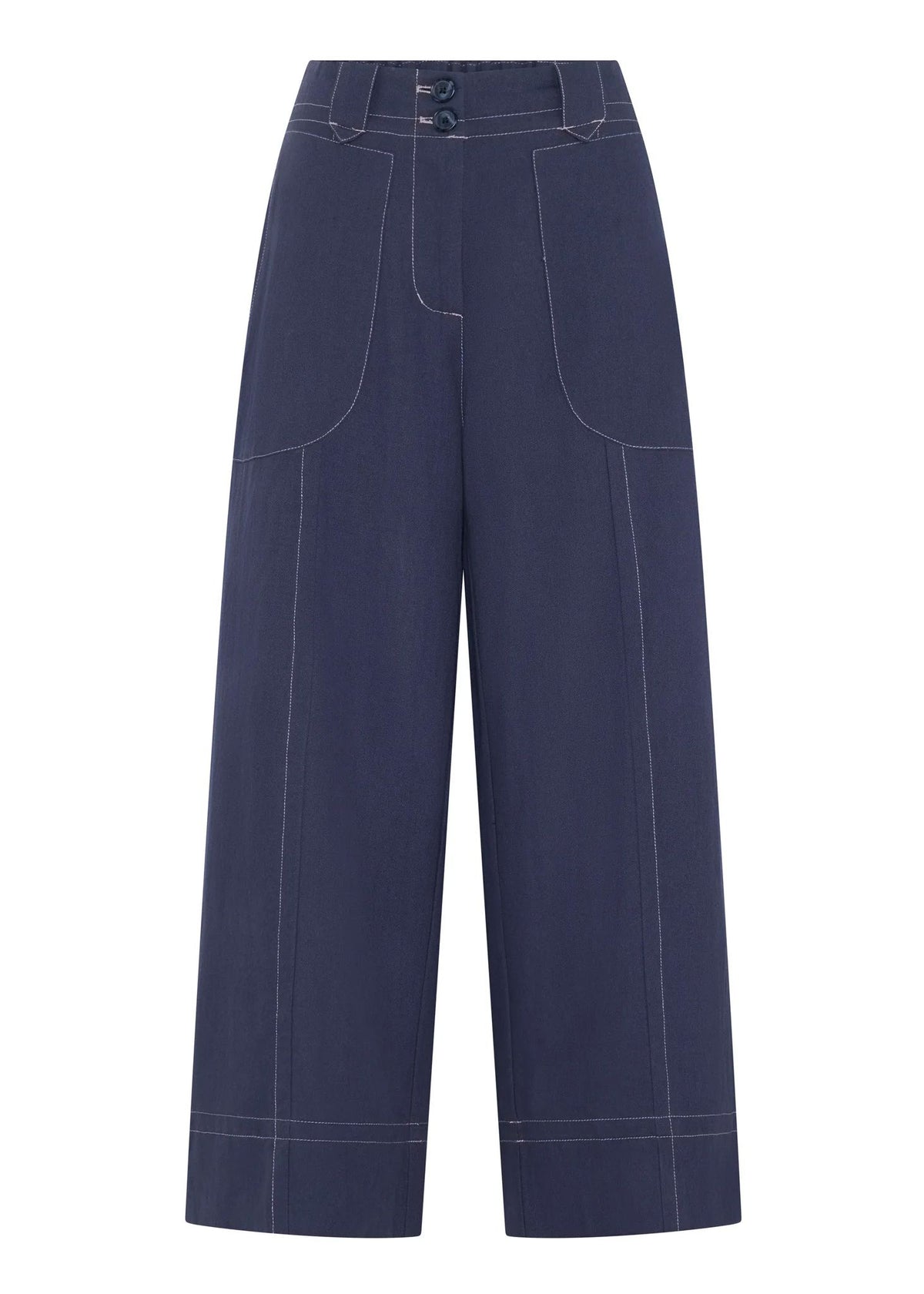 POL Oskar Cropped Pant - Dark Blue PANTS - Zabecca Living