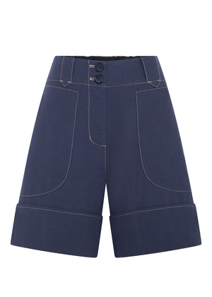 POL Oskar Shorts - Dark Blue SHORTS - Zabecca Living