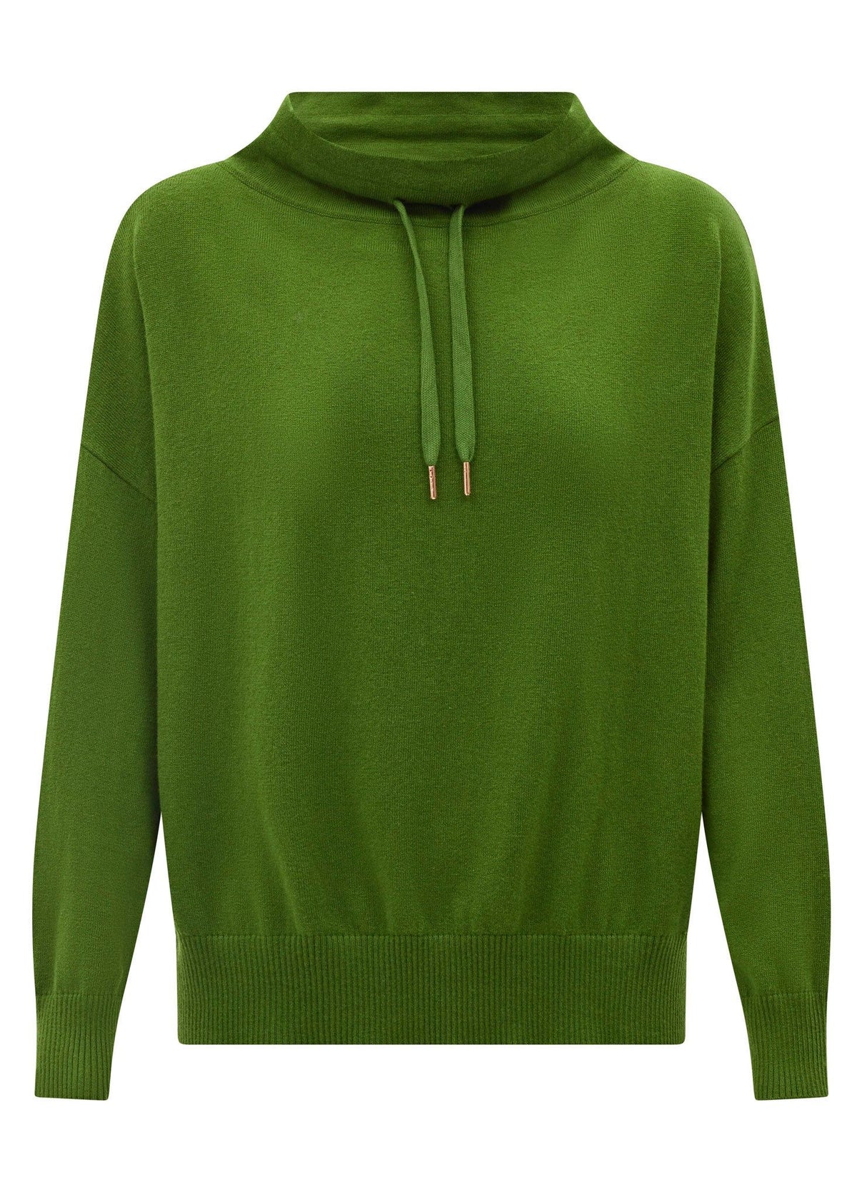 POL Rowan Drawcord Knit - Green Jumpers + Knitwear - Zabecca Living