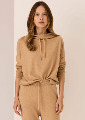POL Rowan Drawcord Knit - Pebble Jumpers + Knitwear - Zabecca Living