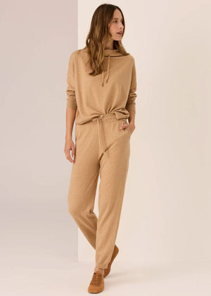 POL Rowan Drawcord Knit - Pebble Jumpers + Knitwear - Zabecca Living