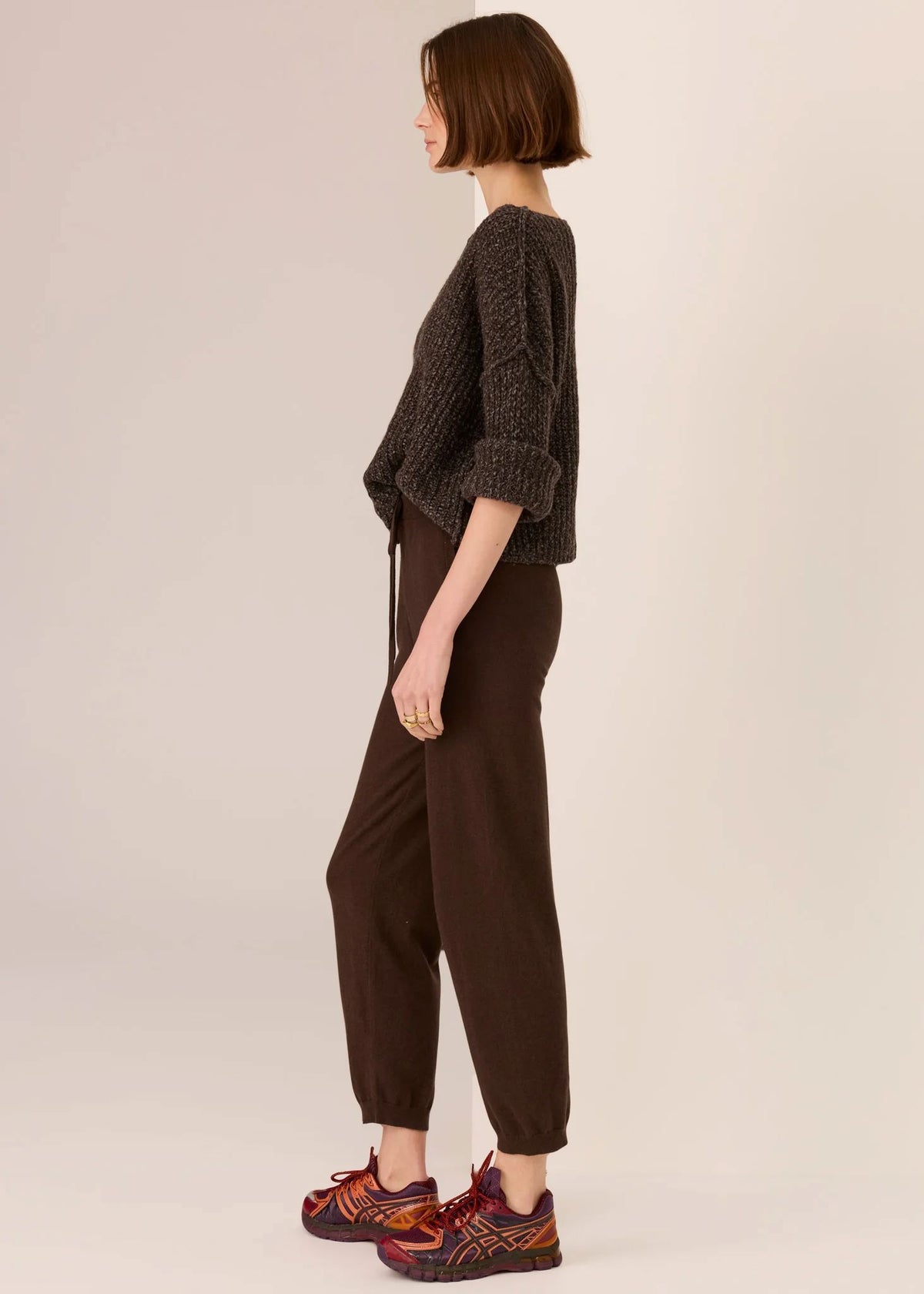 POL Rowan Knit Pant - Chocolate PANTS - Zabecca Living