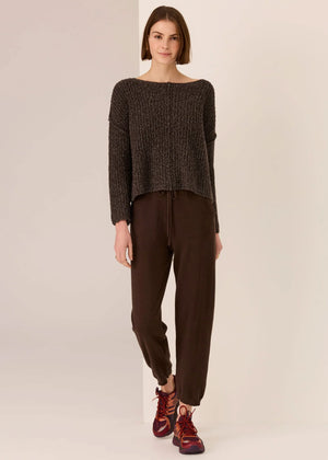 POL Rowan Knit Pant - Chocolate PANTS - Zabecca Living