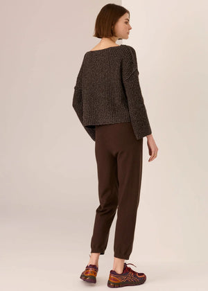 POL Rowan Knit Pant - Chocolate PANTS - Zabecca Living
