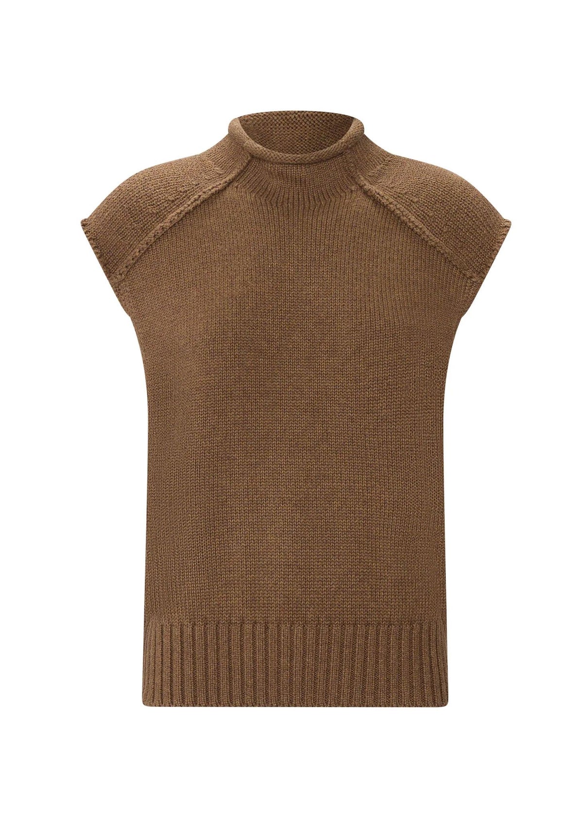 POL Sable Knit Tank - Toffee Jumpers + Knitwear - Zabecca Living