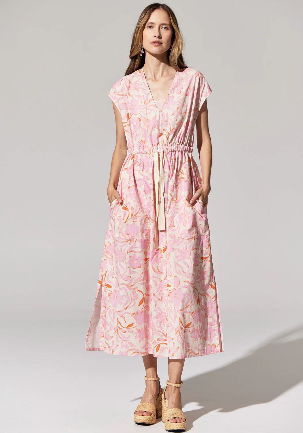 POL Sara Tie Dress - Sara Print Dress - Zabecca Living