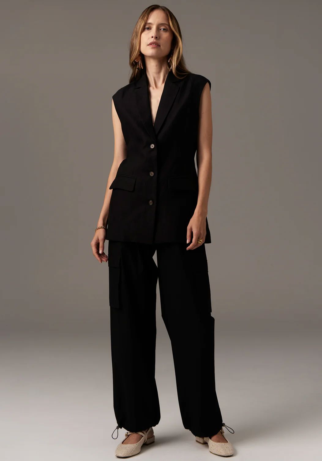 POL Tech Cargo Pant - Black PANTS - Zabecca Living