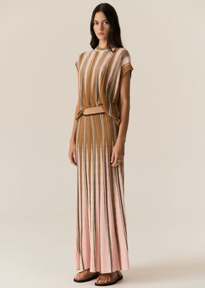 POL Tedd Knit Tee - Ginger/Pink Tee - Zabecca Living