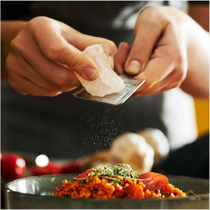 RIVSALT Original Himalayan Salt with Stainless Steel Grater & Oak Stand CONDIMENTS - Zabecca Living