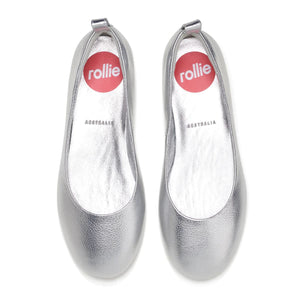 ROLLIE Ballet Flat - Silver Tumble SHOES - Zabecca Living