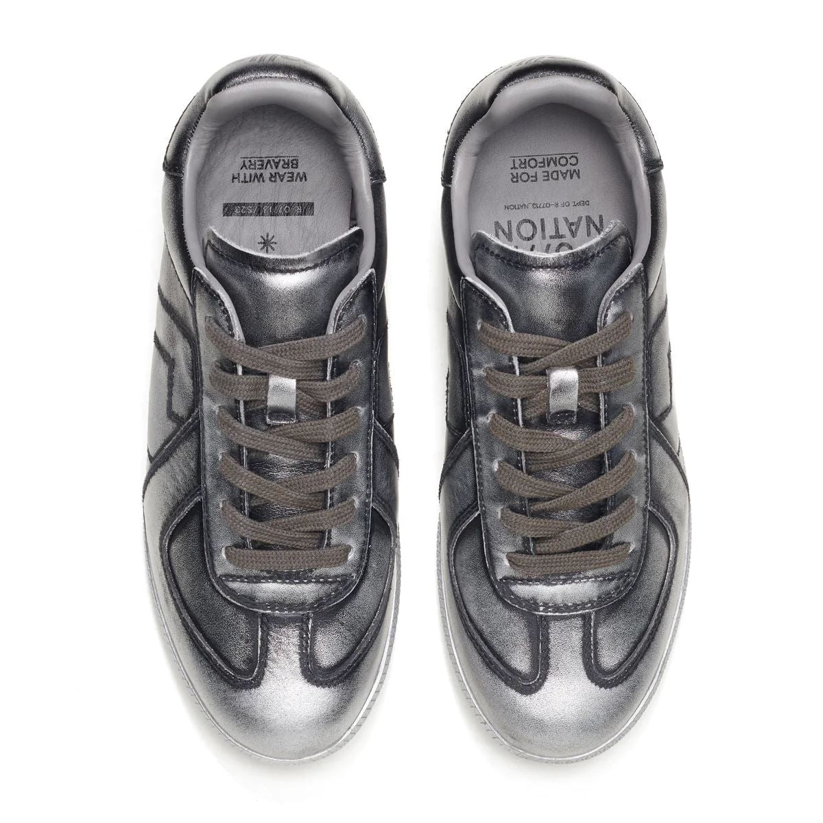 ROLLIE Pace Sneaker - All Brushed Silver FOOTWEAR - Zabecca Living