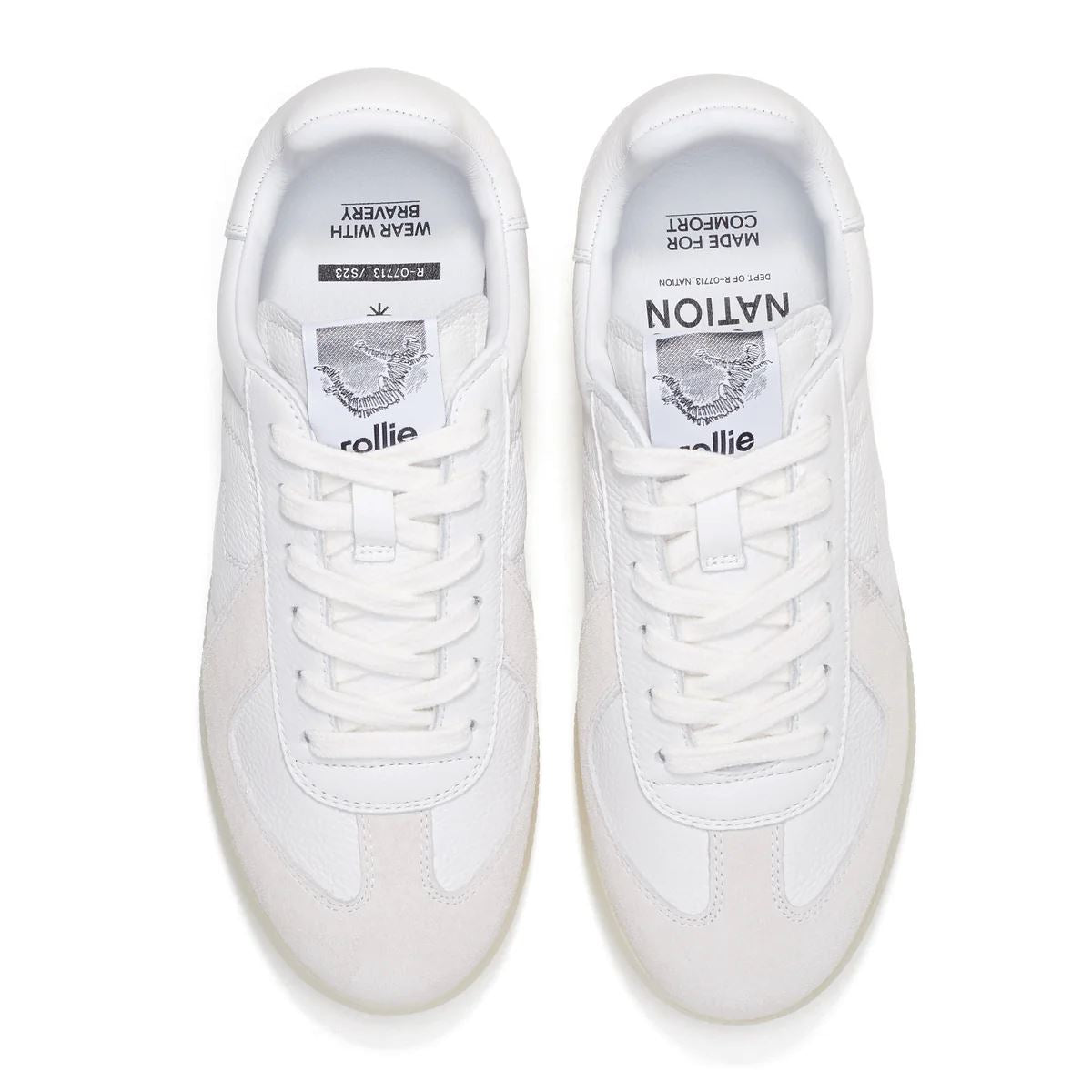 ROLLIE Pace Sneaker - All White Clear SNEAKERS - Zabecca Living