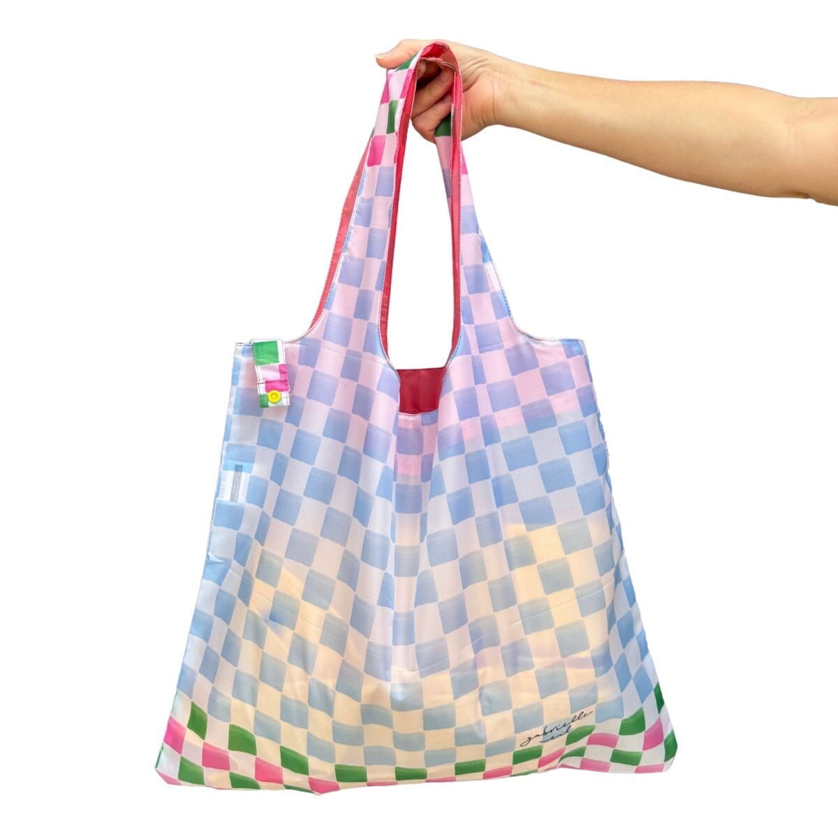 RUBY OLIVE Shopping Bag - Check Mate SHOPPING BAG - Zabecca Living