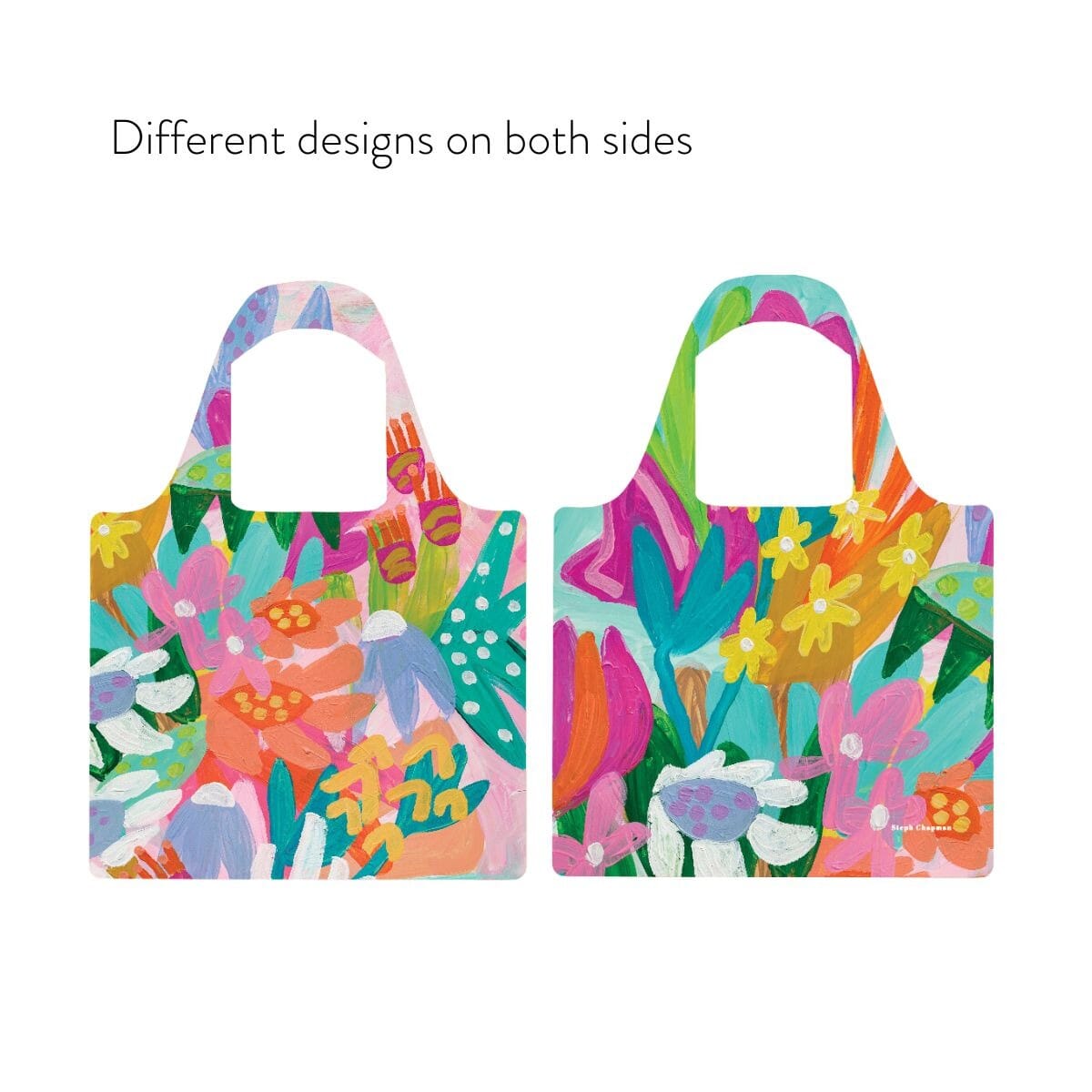 RUBY OLIVE Shopping Bag - Steph Chapman Flower SHOPPING BAG - Zabecca Living