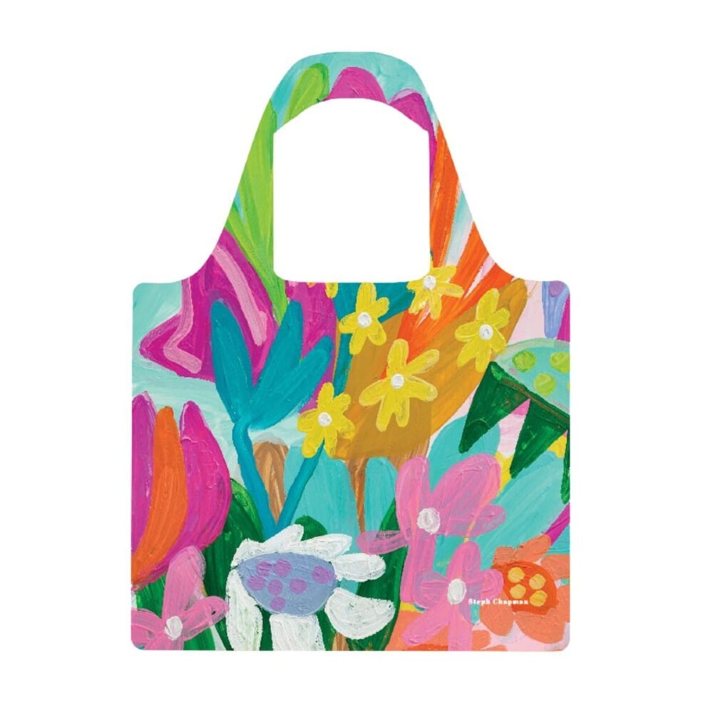 RUBY OLIVE Shopping Bag - Steph Chapman Flower SHOPPING BAG - Zabecca Living