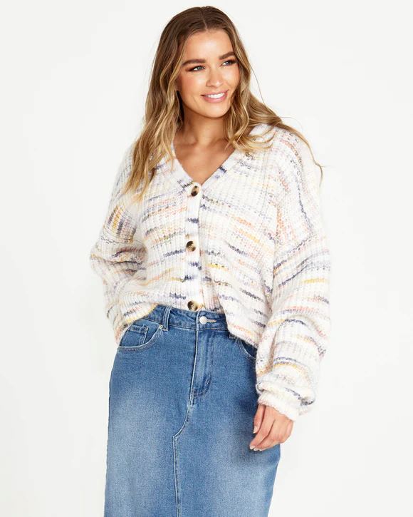SASS Pepper Space Cardi - Rainbow Marle CARDIGAN - Zabecca Living