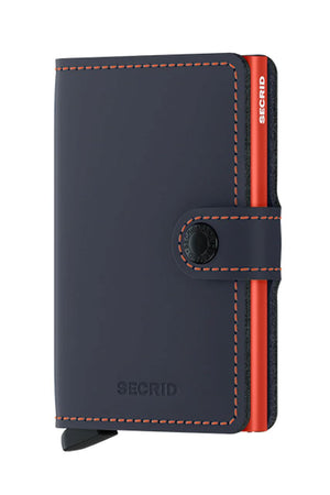 SECRID Miniwallet Matte - Night Blue and Orange WALLET - Zabecca Living