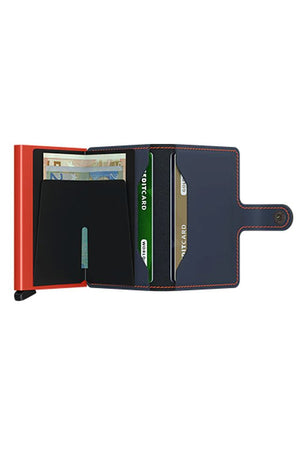 SECRID Miniwallet Matte - Night Blue and Orange WALLET - Zabecca Living