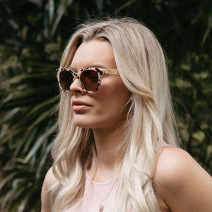 SOEK Lila Grace Sunglasses - Ivory Tortoise Sunglasses - Zabecca Living