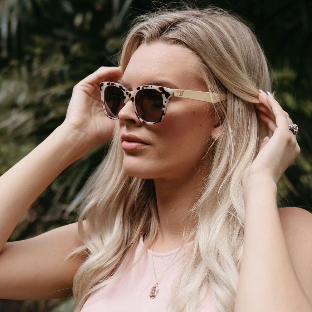 SOEK Lila Grace Sunglasses - Ivory Tortoise Sunglasses - Zabecca Living