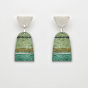 STEFANIA Sardinia Mediterranea Medium Earrings - Turquoise Horizontal Earrings - Zabecca Living