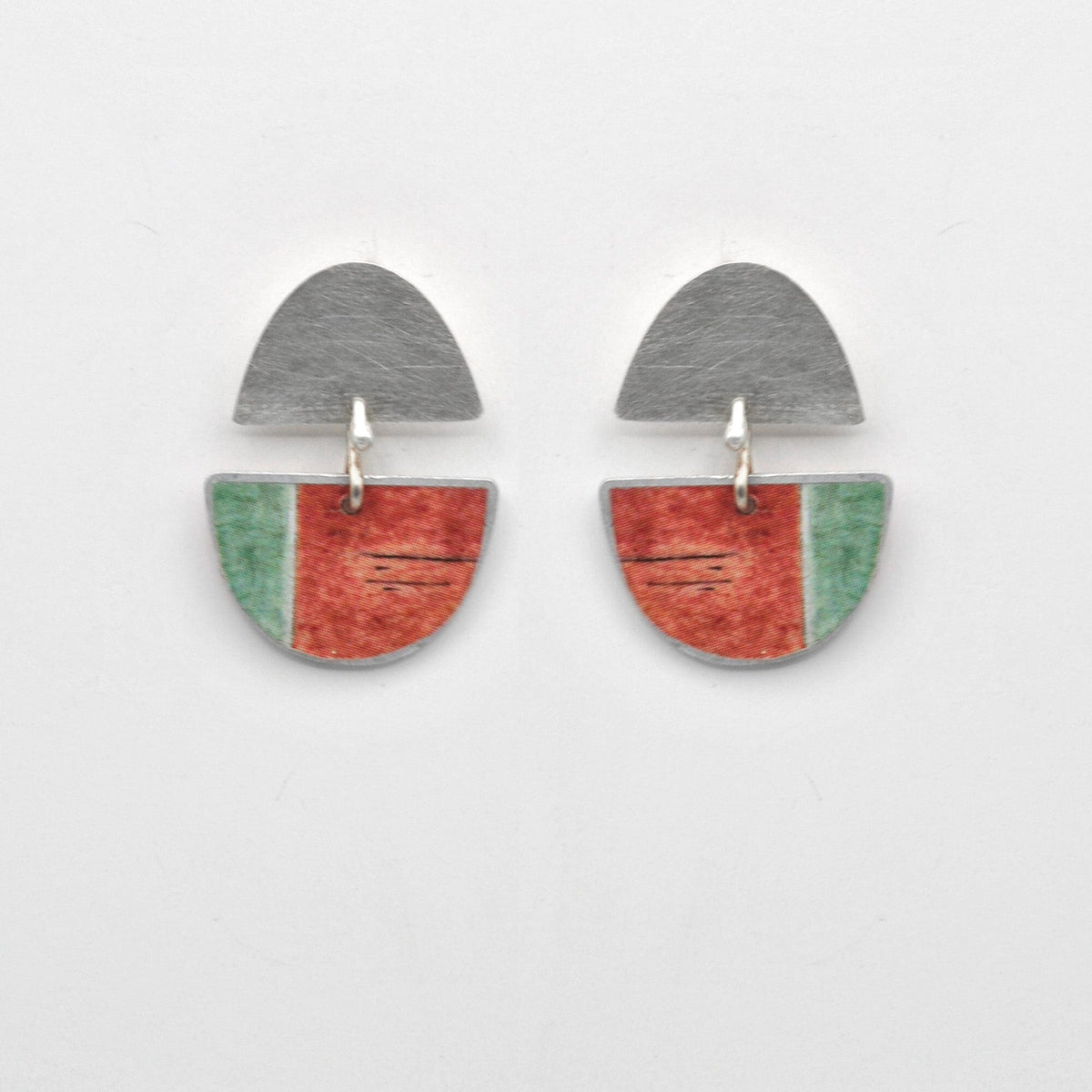 STEFANIA Sardinia Mediterranea Small Earrings - Terracotta / Turquoise Earrings - Zabecca Living