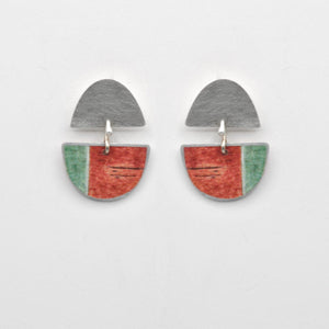 STEFANIA Sardinia Mediterranea Small Earrings - Terracotta / Turquoise Earrings - Zabecca Living
