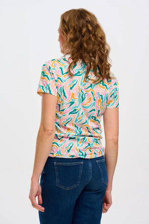 SUGARHILL BRIGHTON Khloe V-Neck T-shirt - Multi, Wild Animal Tee - Zabecca Living