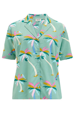 SUGARHILL BRIGHTON Santana Shirt - Green, Rainbow Palms Shirts & Blouses - Zabecca Living