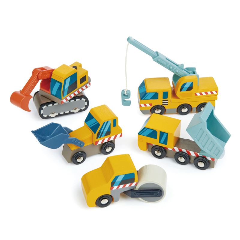 TENDER LEAF Wooden Construction Crane Truck PRE-SCHOOL (3-5 Yrs) - Zabecca Living