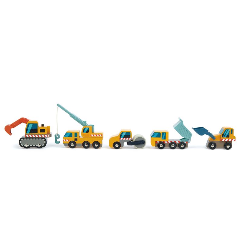 TENDER LEAF Wooden Construction Crane Truck PRE-SCHOOL (3-5 Yrs) - Zabecca Living
