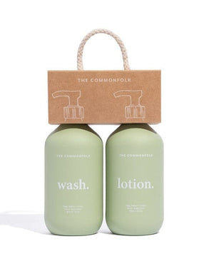 THE COMMONFOLK Keep It Simple Wash & Lotion Kit - Sage Coconut Lime HAND AND BODY WASH - Zabecca Living