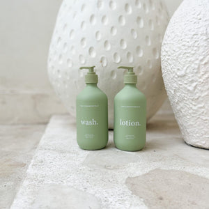 THE COMMONFOLK Keep It Simple Wash & Lotion Kit - Sage Coconut Lime HAND AND BODY WASH - Zabecca Living