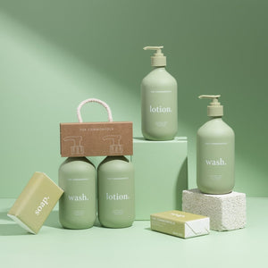 THE COMMONFOLK Keep It Simple Wash & Lotion Kit - Sage Coconut Lime HAND AND BODY WASH - Zabecca Living