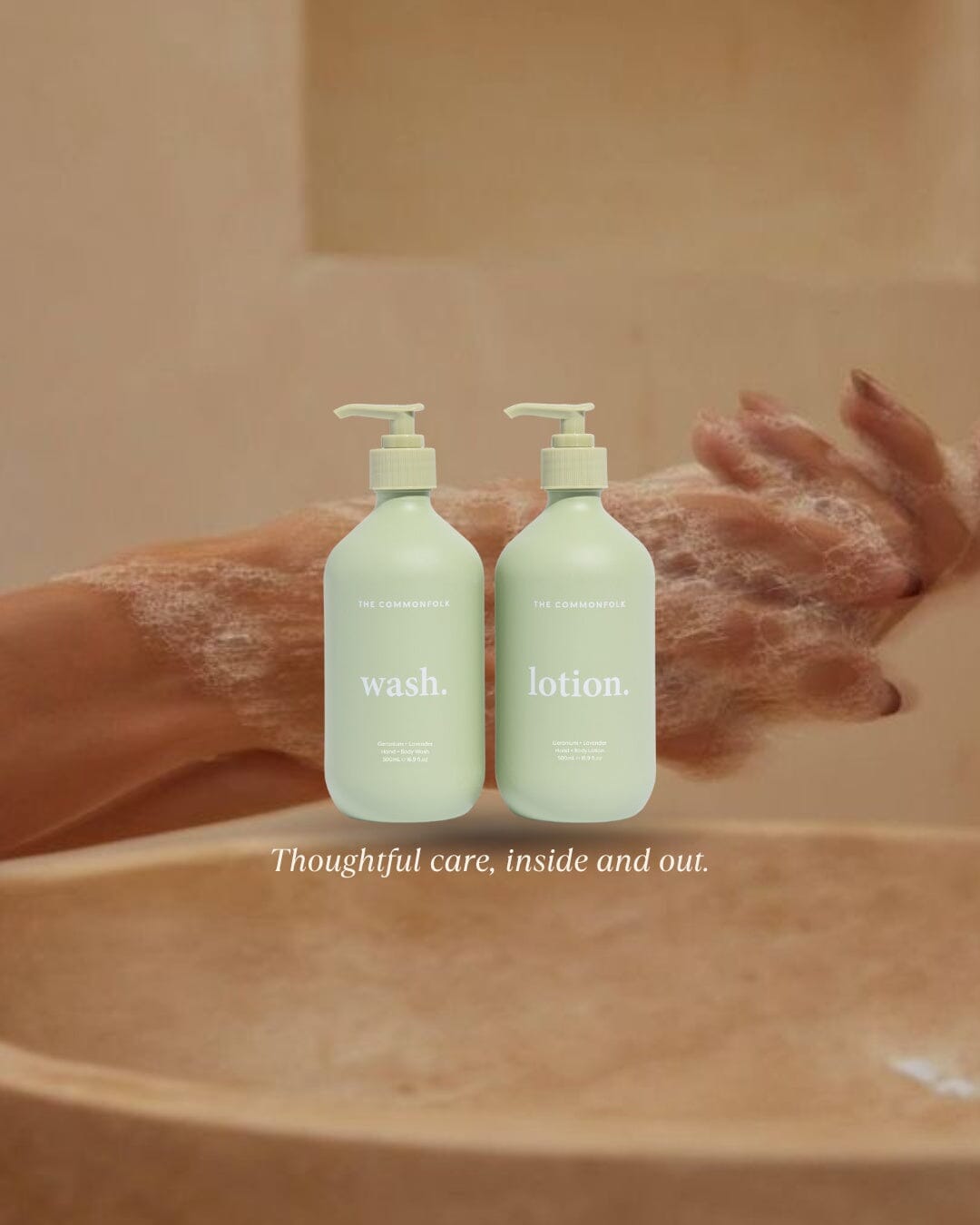 THE COMMONFOLK Keep It Simple Wash & Lotion Kit - Sage Coconut Lime HAND AND BODY WASH - Zabecca Living