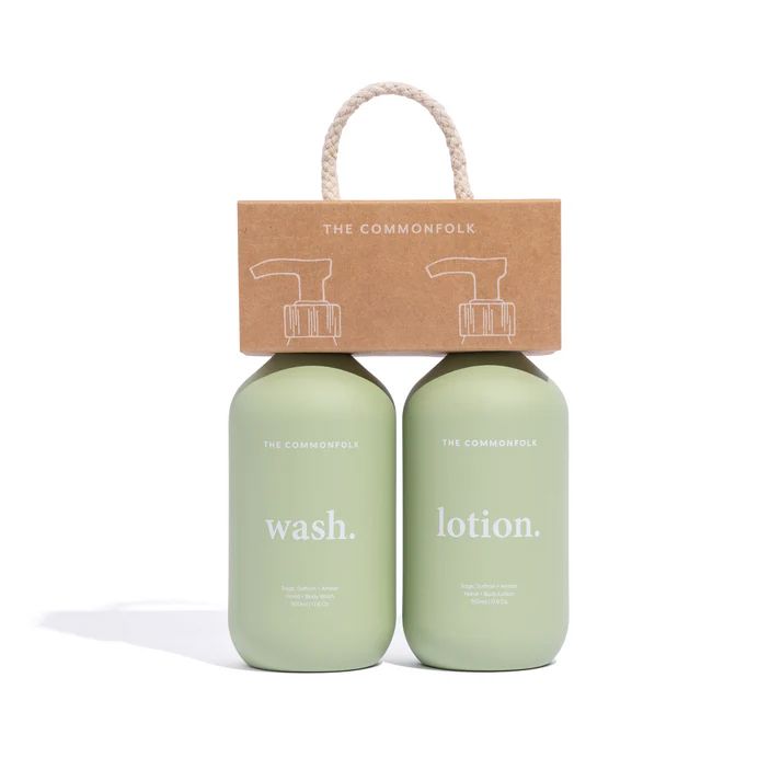 THE COMMONFOLK Keep It Simple Wash & Lotion Kit - Sage HAND AND BODY WASH - Zabecca Living