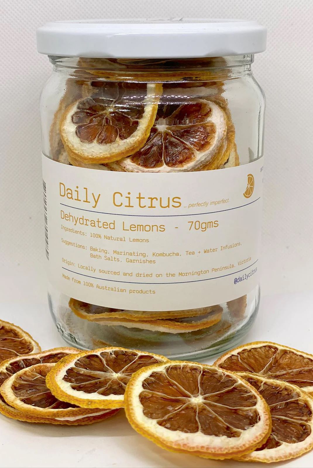 THE PEEL THING Natural Dehydrated Imperfect Fruit Slices 70gms - Imperfect Lemon COFFEE, TEA & DRINKS - Zabecca Living