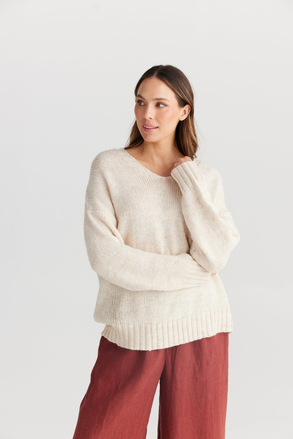 THE SHANTY CORPORATION Amar Knit - Natural Jumpers + Knitwear - Zabecca Living