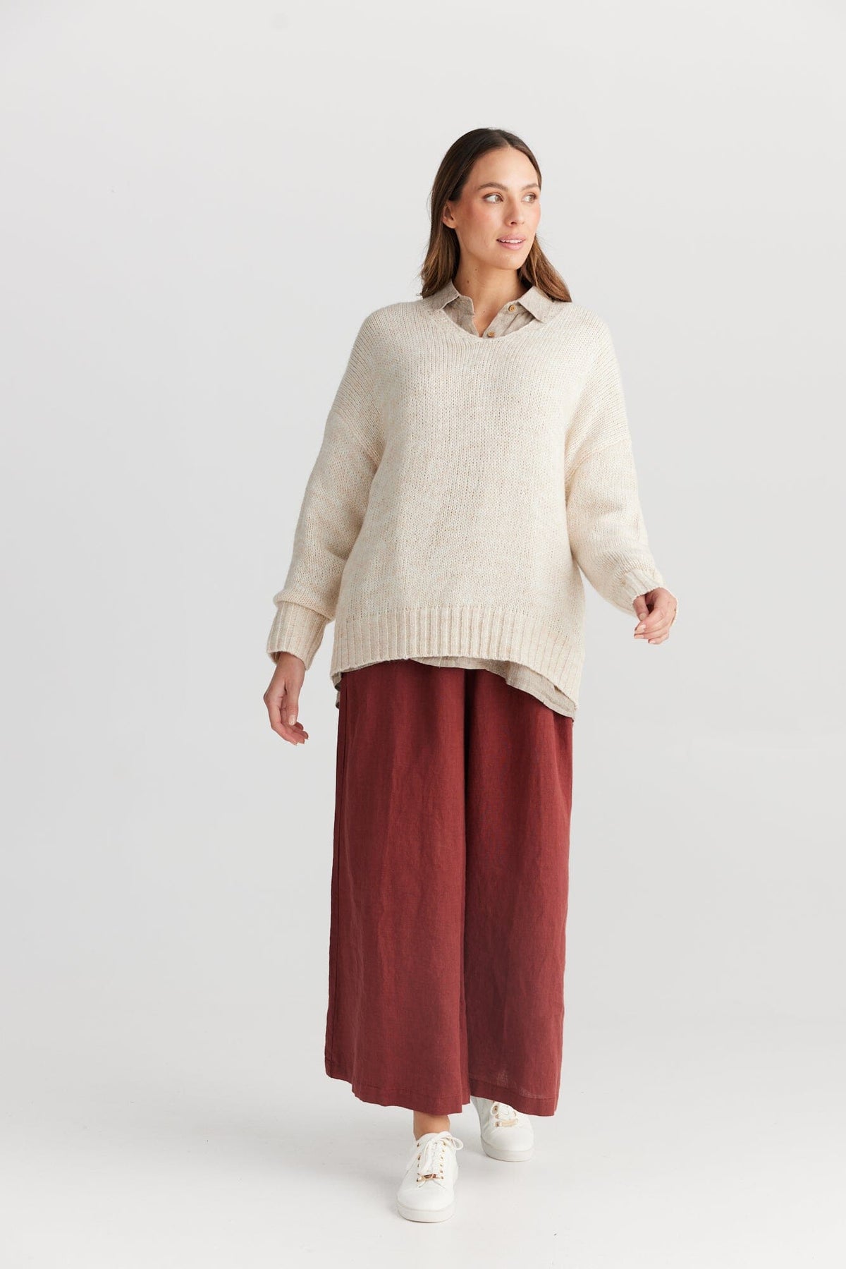 THE SHANTY CORPORATION Amar Knit - Natural Jumpers + Knitwear - Zabecca Living