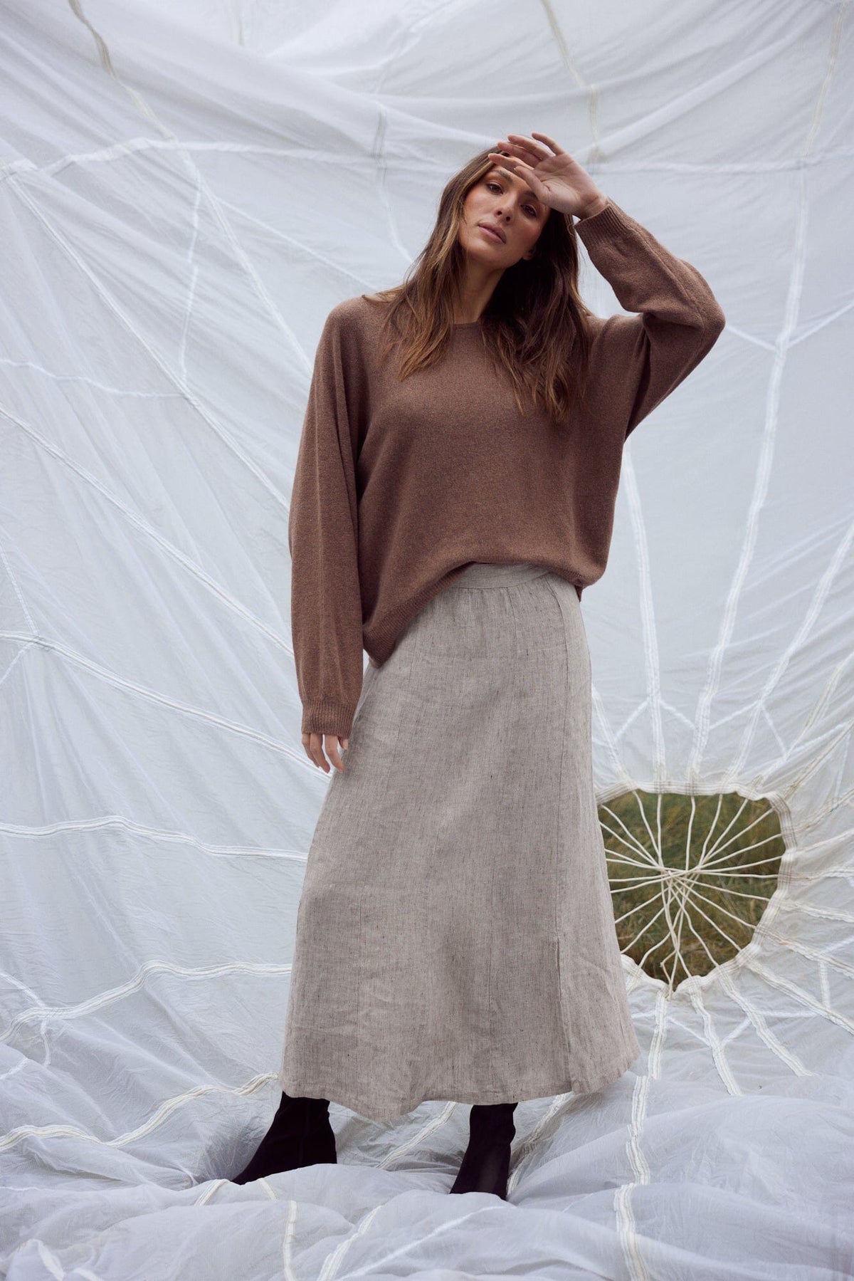 THE SHANTY CORPORATION Freddie Knit - Nut Jumpers + Knitwear - Zabecca Living