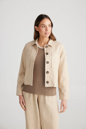 THE SHANTY CORPORATION Lennox Jacket - Natural Jacket - Zabecca Living